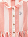 U.S. Polo Assn. Kids Girls Peter Pan Collar Shirt Dress