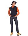 Tommy Hilfiger Men Navy Pure Cotton Basket Weave Sweater Vest