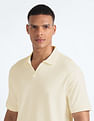 Flying Machine Open Placket Relaxed Polo Shirt