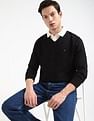Tommy Hilfiger Solid Regular-Fit Cotton Sweater