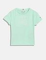 Tommy Hilfiger Kids Girls Logo Regular-Fit Cotton T-Shirt
