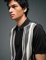 Flying Machine Vertical Striped Digitopia Polo Shirt