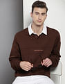 Calvin Klein Shirt Collar Panelled Sweatshirt