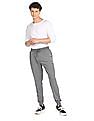 Aeropostale Men Grey Mid Rise Heathered Joggers