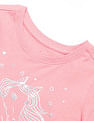 U.S. Polo Assn. Kids Girls Foil Print Regular Fit T-Shirt