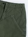 Flying Machine Mid Rise Textured Cargo Pants