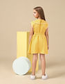 U.S. Polo Assn. Kids Girls Embroidered Collar Pure Cotton Dress