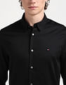 Tommy Hilfiger Solid Satin Slim Fit Shirt