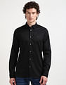 Tommy Hilfiger Solid Satin Slim Fit Shirt