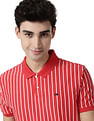 AD by Arvind Vertical Stripe Modern Slim Fit Polo Shirt
