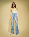 Flying Machine Women Ultra Wide Boot Cut Stretchable Jeans