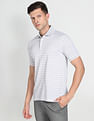 Arrow Horizontal Stripe Pique Polo Shirt