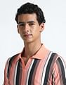 Flying Machine Vertical Stripe Cotton Polo Shirt