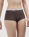 Calvin Klein Underwear Mid Rise Brand Print Boyshort Panties