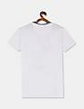 U.S. Polo Assn. Kids Boys White Brand Print Crew Neck T-Shirt