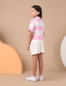 U.S. Polo Assn. Kids Girls Horizontal Striped Polo Shirt