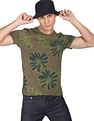 Flying Machine Cotton Tropical Print T-Shirt