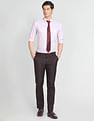 Arrow Woven Patterned Grid Formal Shirt