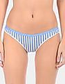 Calvin Klein Underwear Women Blue And White Striped Bikini Panties