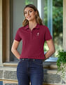 U.S. Polo Assn. Women Solid Slim Polo Shirt