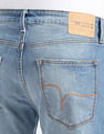 Flying Machine Slash Slim Tapered Fit Mid Rise Jeans