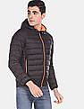 U.S. Polo Assn. Men Black Hood Quilted Puffer Jacket