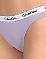 Calvin Klein Underwear Women Purple Mid Ride Solid Bikini Panty
