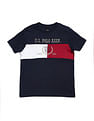 U.S. Polo Assn. Kids Boys Colourblocked Regular Fit T-Shirt