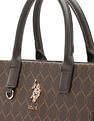 U.S. Polo Assn. Scarlet Monogram Tote Handbag