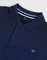 Flying Machine Solid Cotton Polo Shirt