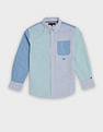 Tommy Hilfiger Kids Boys Striped Regular Fit Oxford Shirt