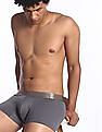 Calvin Klein Underwear Men Grey Elasticized Brand Waist Solid Trunks