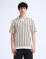 Flying Machine Vertical Striped Relaxed Polo Shirt