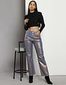 Calvin Klein High Rise Foil Print Jeans