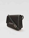 Tommy Hilfiger Printed Black Polyester Sling Bags