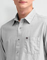 Arrow Sport Slim Fit Herringbone Shirt