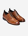 Cole Haan Men Tan Holland Long Wingtip Oxford Shoes