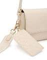 Tommy Hilfiger Solid Beige PU Bag