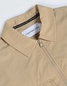 Calvin Klein Solid pattern Zipper Placket Casual Shirt