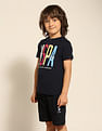 U.S. Polo Assn. Kids Boys Brand Printed Pure Cotton T-Shirt