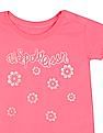 U.S. Polo Assn. Kids Girls Pink Crew Neck Graphic Print T-Shirt
