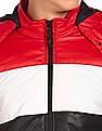 Flying Machine Hooded Long Sleeve Colour Block Jacket