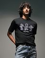 Flying Machine Graphic Printed  Pure Cotton Relaxed Fit T-shirt