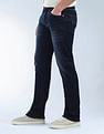 Flying Machine F-Jango Relaxed Straight Fit Whiskered Jeans
