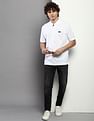 Calvin Klein Zipper Placket Solid Pique Polo Shirt