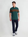 Arrow Sports Horizontal Stripe Cotton Polo Shirt