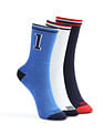 U.S. Polo Assn. Boys Mid-Calf Length KS003 Socks - Pack Of 3