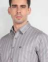 Arrow Sports Short Sleeve Vertical Stripe Casual Shirt