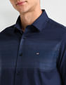 Arrow Sport Horizontal Striped Twill Shirt