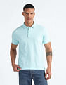 Flying Machine Pure Cotton Solid Polo Shirt